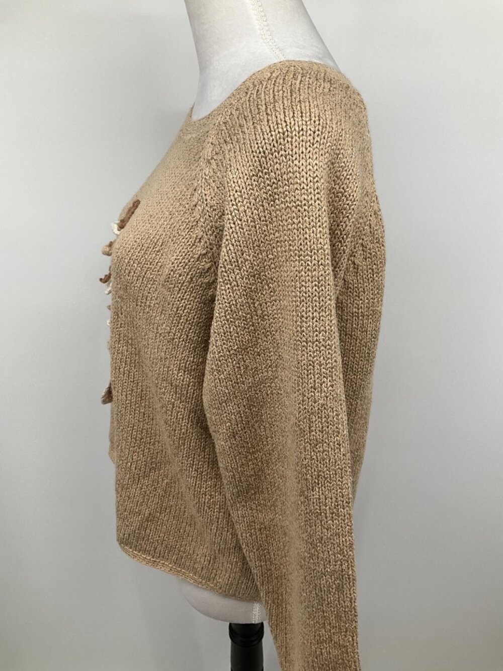 J Jill size XS beige knit sweater size XS Christmas Tree X-small - Picture 4 of 8